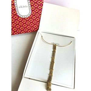 Stella‎ & Dot Maui Versatile Necklace Gold Unique Design 2 IN 1 New